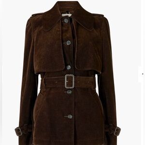 Knatchbull short trench coat in corduroy